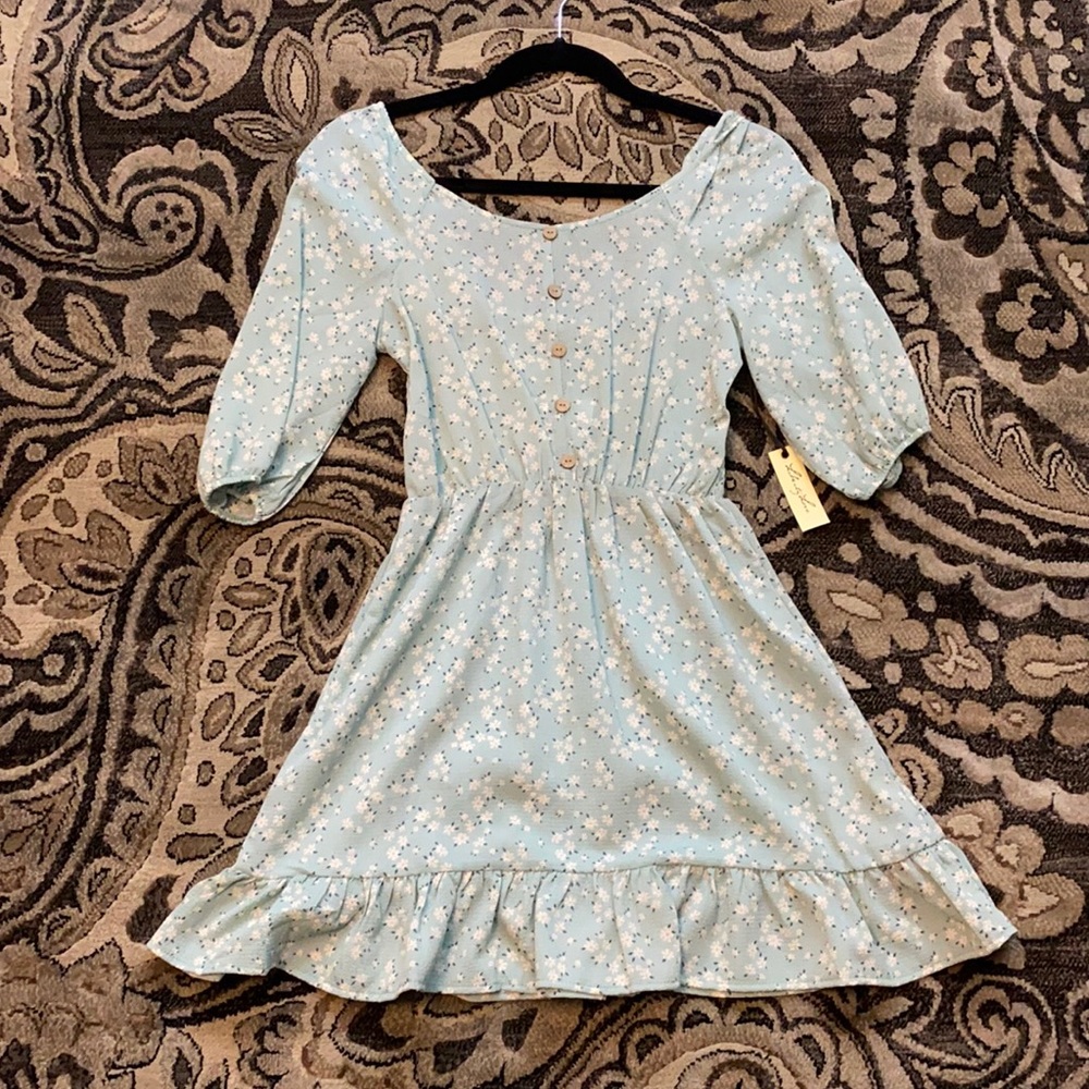 Baby blue dress